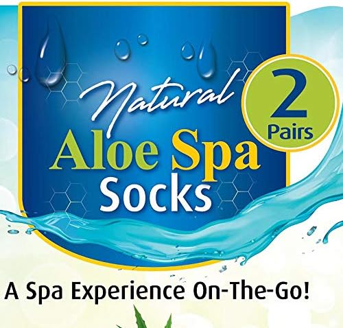 Cloudz - (2 Pairs! Dreamy Blue Soft Plush Natural Aloe Vera Spa Socks - (Assorted Solid & Patterned)