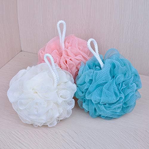 Mesh Pouf Bath Sponge Exfoliating Shower Ball Pom Cleaning Accessory