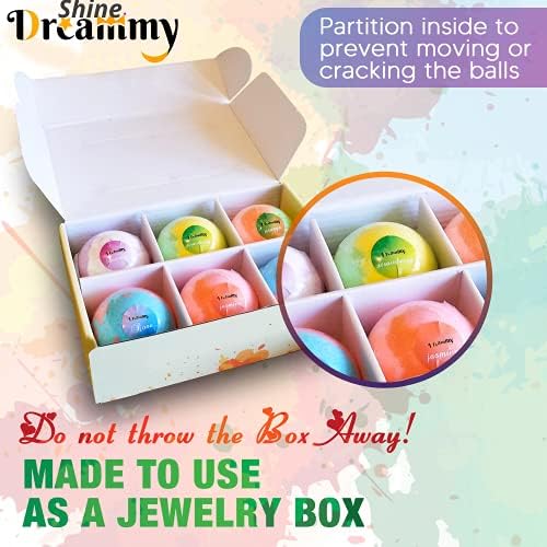 Kids Bath Bombs with Natural Jewelry Gemstone Inside for Girls with Surpris.Handmade Bubble Bath. Fizzies Spa Set with Essential Oils. Birthday Christmas Gift for Girls Boys. SET1