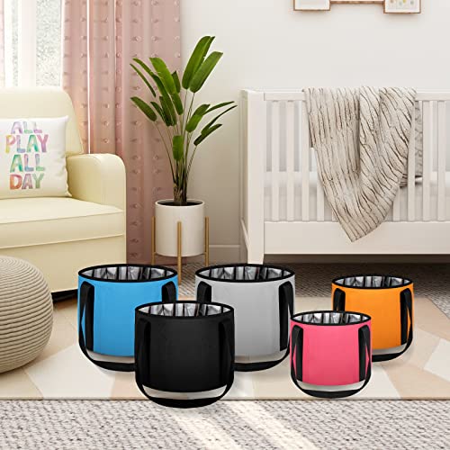 Foot Bath Basin 20L Collapsible Bucket, Portable Foot Soak Tub Feet Soaking Bucket for Outdoor Travel, Camping, Fishing(Black)