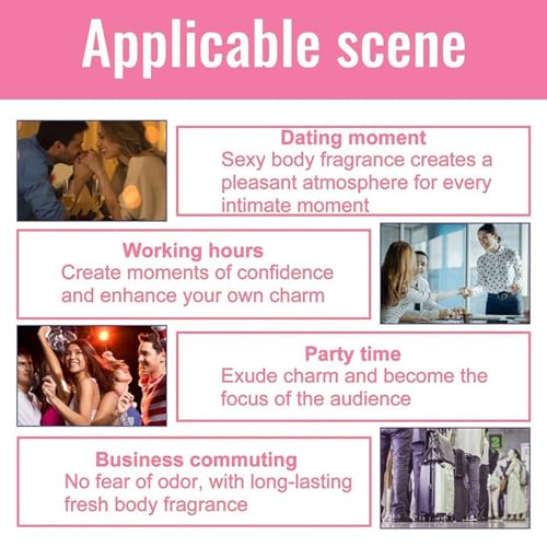 Pheromone Perfume Collection for Women - Romantic Flower Scents, Long Lasting Mini Roll-On Perfume, Travel Size Portable for Dating or Daily Use (50ml, 4pc/Fruity)