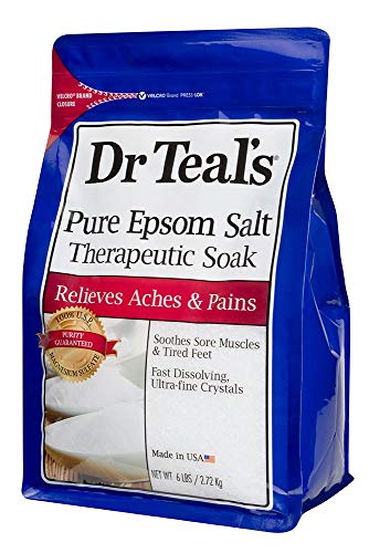 Dr. Teal's Therapeutic Soak Gift Set (3 Pack, 6lbs Ea.) - Unscented Soaking Solution Blended with Pure Epsom Salt - Ease Aches & Pains, Speed-Up Recovery Time - at Home Pain Remedy