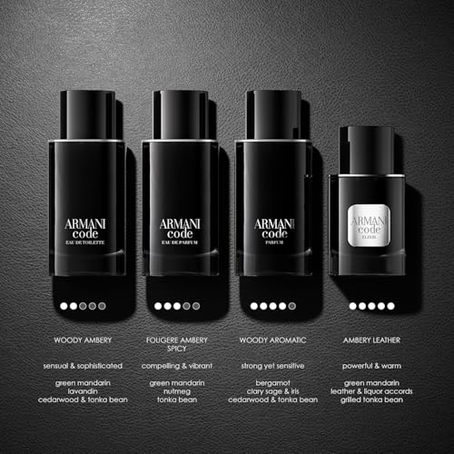 Armani Beauty – Code – Elixir – Cologne for Men - Ambery & Spicy - With Green Mandarin, Leather Accord, & Tonka Bean – 1.6 Fl Oz