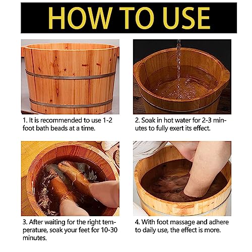 50Pcs Herbal Detox Cleansing Foot Soak Beads, Herbal Detox and Shaping Foot soak Beads Body Detox Foot Soak Natural Herbal Foot Massage Beads, Relaxing and Soothing Experience for Men and Women