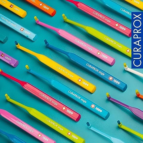 Curaprox CS 1009 Single Toothbrush – Braces, Implants and Isolated Teeth | Ultra-Soft Single Tuft | Targeted Gumline Cleaning