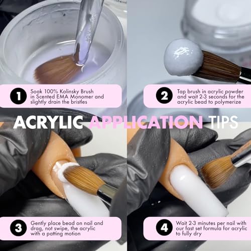 Strawberry Scented Monomer for Acrylic Nail Sets and Acrylic Nail Kit, 16oz - Medium to Fast Setting, MMA Free, Made in USA, Professional Quality Acrylic Liquid