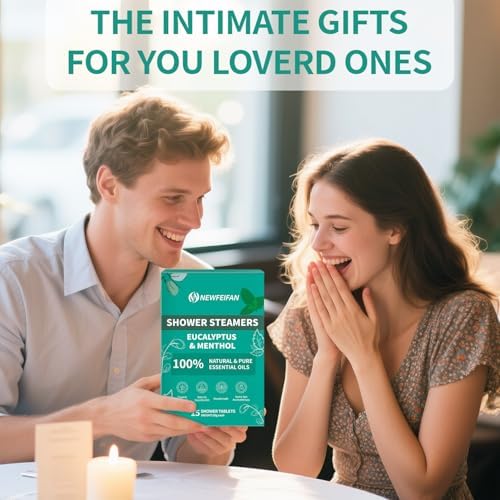 Shower Steamers Aromatherapy 15 Pack Bath Bombs Gifts for Women & Men Organic Eucalyptus & Menthol Essential Oil, Spa Relaxing Birthday Gifts for Wife & Husband, Travel Essentials Aromatherapy