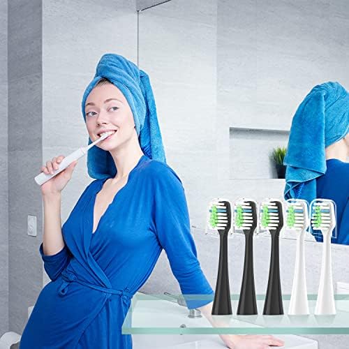 Replacement Toothbrush Heads Fits for Waterpik Complete Care 9.0 (CC-01), Care 5.0 (WP-862) Sonic Electric Tooth Brush Refill(8-pc), Pisonicleara
