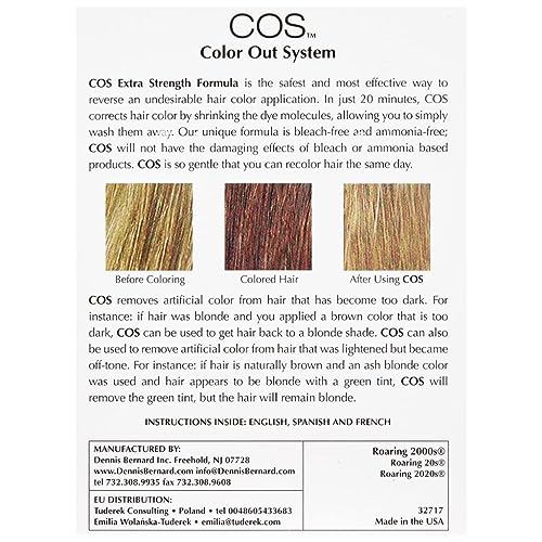 COS, The Original Color Out System | Guaranteed Authentic Original Formula l Safely Remove Semi & Permanent Hair Color | Ammonia Free