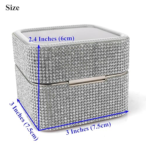 Nail Drill Bits Holder Rhinestone Case Box- 25 Holes Dustproof Portable Storage Box Efile Nail Bits Displayer Organizer Container for Manicure Tools