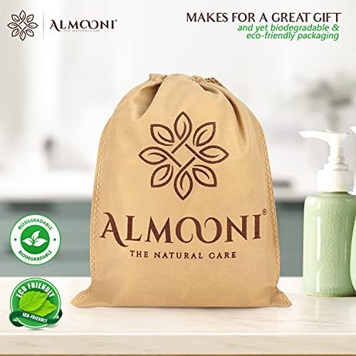 Almooni Mini Natural Loofah Sponge - Real Egyptian Shower Exfoliating Loofah - Small Loofah Scrubber for The Perfect Grip - 3 Count(1 Pack)