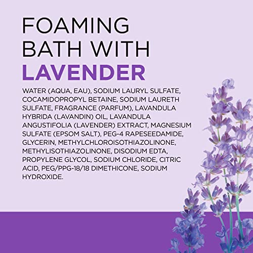 Dr Teal's Foaming Bath with Pure Epsom Salt, Soothe & Sleep with Lavender, 34 fl oz (Pack of 4)