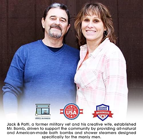 Mr. Bomb Dude Bath Bombs for Men, Infused for Guy Relaxation, Gift for Him, Manly Bath Soak, Masculine Scents for Men, Relaxing Bliss for The Gents - USA Crafted 6 Pk Male Set, Cowboy-Up Collection