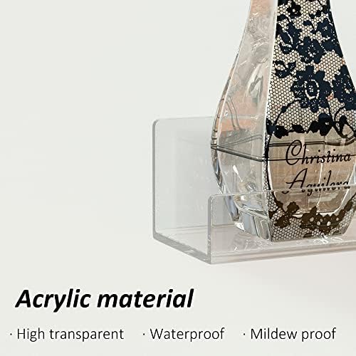 Nail Polish Rack Shelf for Wall, Clear Organizer Wall Mounted, 32 Inches Acrylic Shelf for 192 Bottles, 6 Pack