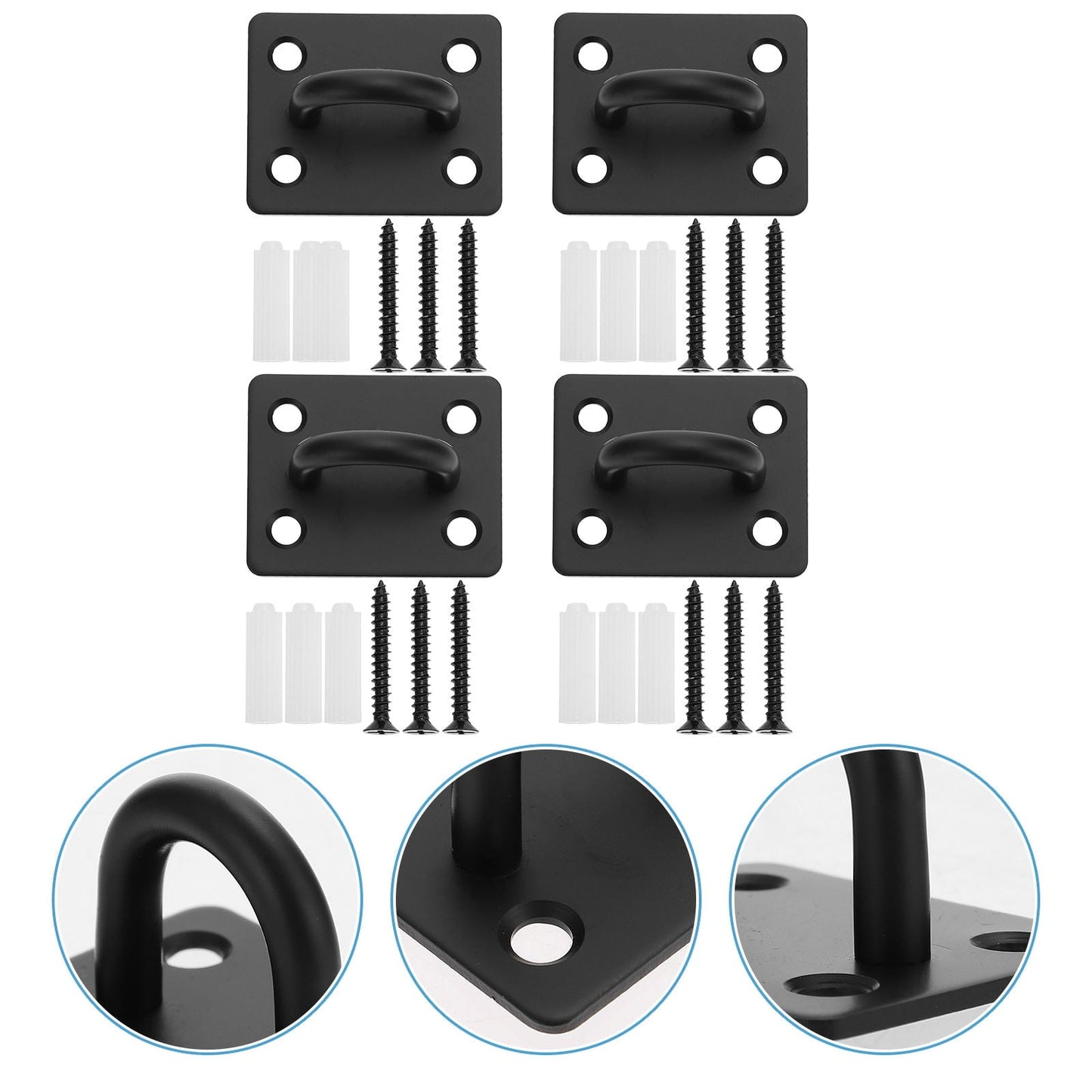 TEHAUX 1set Shaped Heavy Duty Hook Kit Hammock Hangers Includes Hooks Screws Expansion Plugs Easy To Install For Use