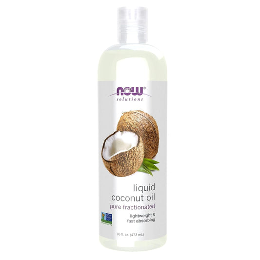 Now Foods Solutions, Liquid Coconut Oil, Light And Nourishing, Promotes Healthy-Looking Skin And Hair, 16-Ounce