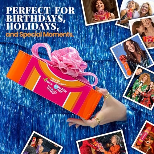 Crystal Bath Bomb Gift Set – 12 Pack with 6 Natural Scents, Organic Shower Bombs with Nourishing Bath Salts, Stress Relief Bubble Spa, Self Care Gifts for Women, Mom, Wife, and Daughter