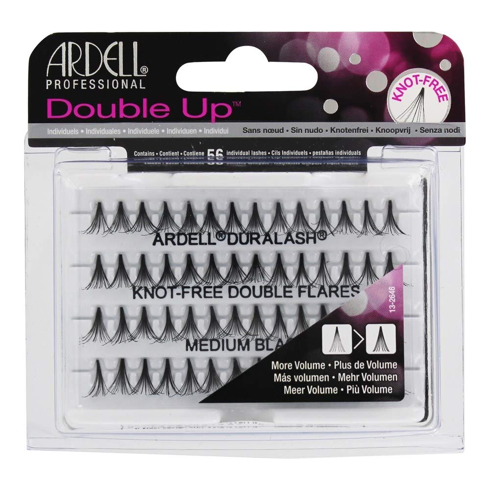 Ardell Double Individuals Knot Free Double Flares Black Med (3 Pack)