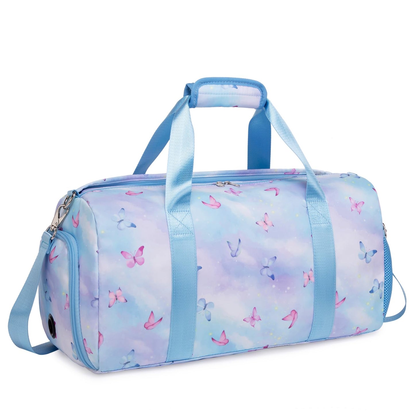 Cute Ballet Dance Bag Butterfly Dance Bag Sports Bag Gym Bag Duffle Bag Travel Bag for Girls with Shoes Compartment