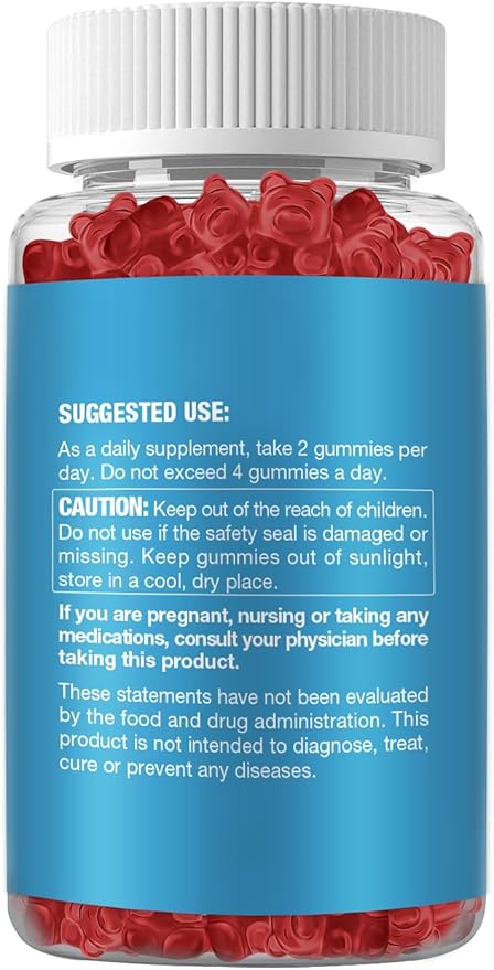 Ashwagandha Gummies for Women & Men - Stress Relief, Immune Support & Increased Energy - Sugar Free, Vegan - Organic Ashwagandha Root Supplements Gummy- Natural Strawberry Flavor (60 Count)