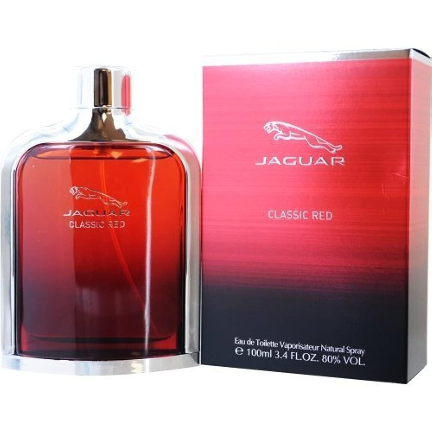 Jaguar Classic Red Eau De Toilette Spray For Men, 3.4 Ounce