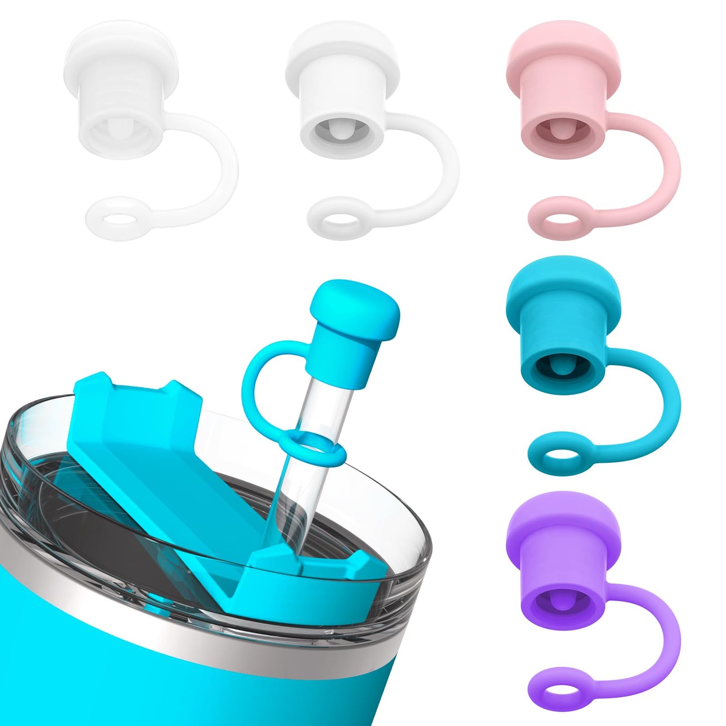 Adjustable Straw Cover for Stanley|Simple Modern|Yeti|Owala|Hydro Flask|Reduce|Maars|Meoky|MaxBase|Beast|Hydrapeak Cup, All Brand of Straw Accessories, Diameter 6mm-12mm, BPA Free, Dishwasher safe