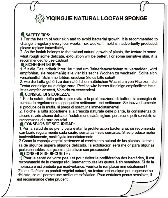 Natural Loofah Sponge Exfoliating Body Scrubber (3 Pack),Made with Eco-Friendly and Biodegradable Shower Luffa Sponge, Loofah for Women and Men, Beige