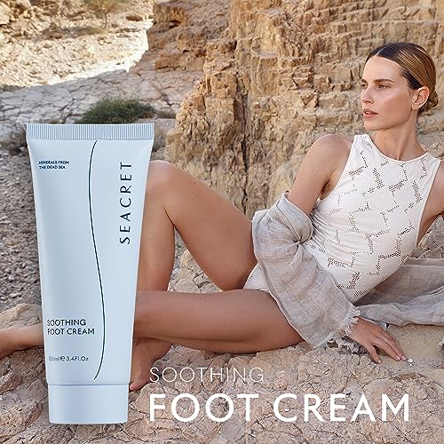 SEACRET Foot Cream - Enriched with Tea Tree Oil, Shea Butter, Cocoa Butter, Olive Oil, and Dead Sea Minerals