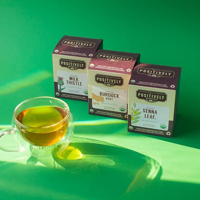Organic Positively Botanicals Company, Senna Leaf Herbal Tea Bags, 20 Count