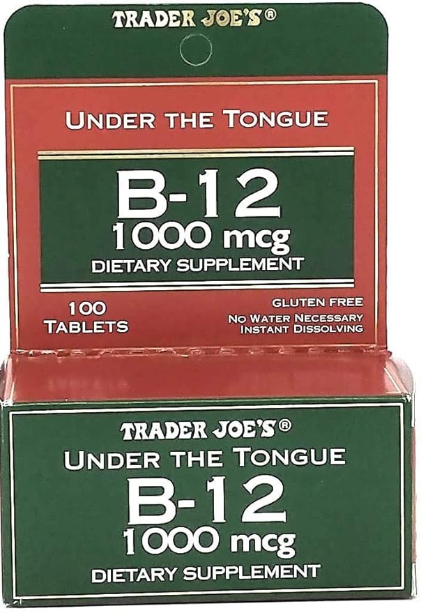 Trader Joe's Under The Tongue B-12 1000 mcg Dietary Supplement, 100 Tablets