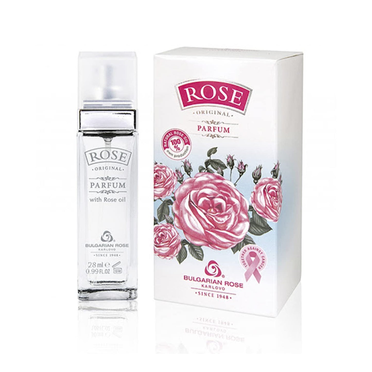 Rose Bulgarian Perfume - Natural Original Parfum - Aromatic Fragrance - Long Lasting Freshness - Paraben Free - Unisex Perfume -