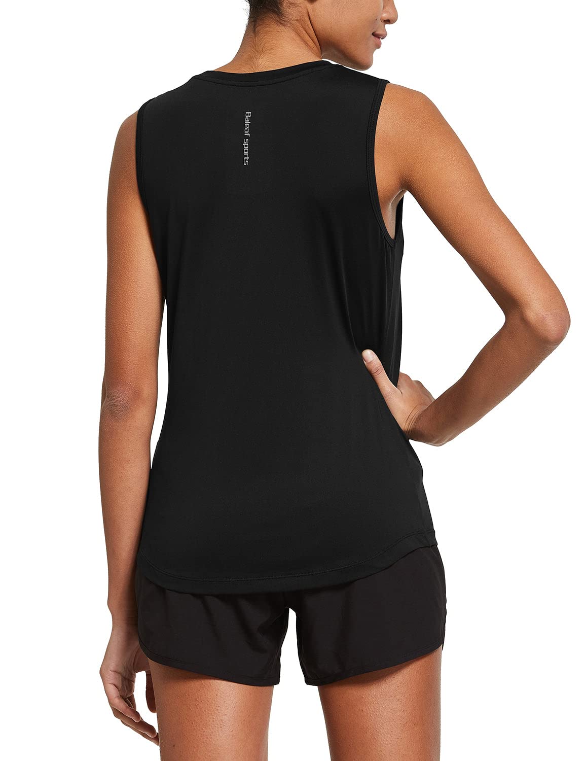 BALEAF Workout Tank Tops for Women Sleeveless Running Shirts Activewear Gym Yoga Tops Black Size XS