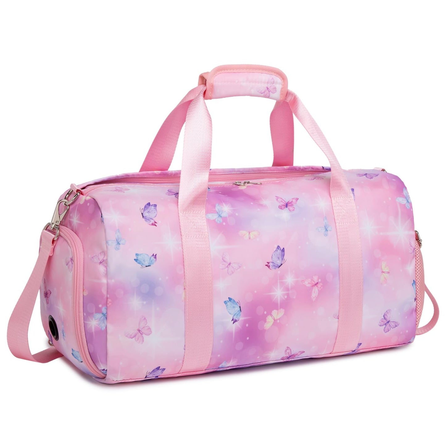 Dance Bag Butterfly Ballet Dance Bag Sports Bag Gym Bag Duffle Bag Travel Bag for Girls with Shoes Compartment