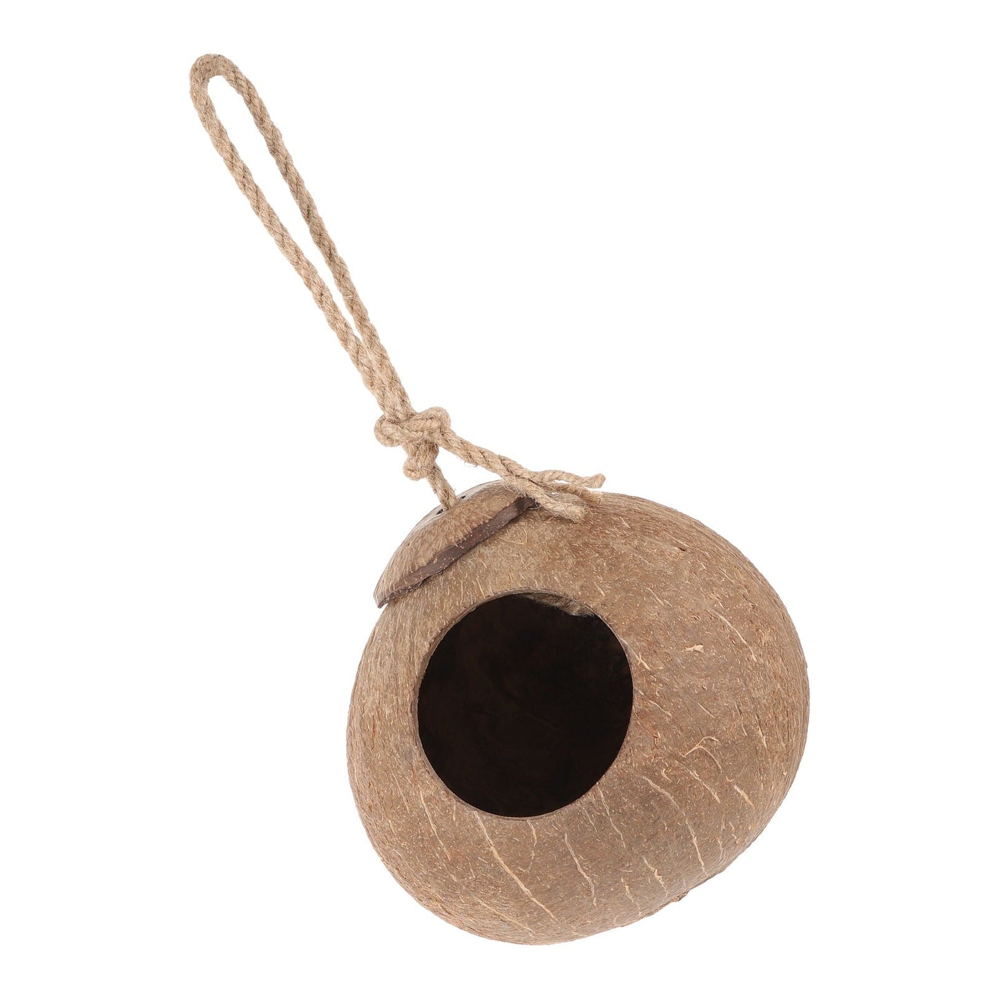 UNOMOR hanging nest for small bird Parrot Swing Bed Coconut Shell Exercise Tool Outdoor Use 1Pcs