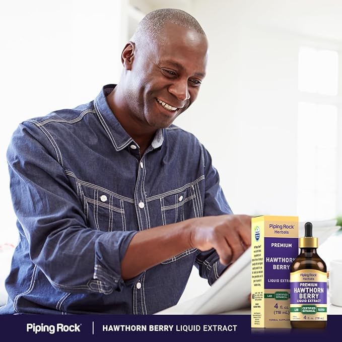 Piping Rock Hawthorn Berry Extract Liquid | 4 fl oz | Herb Tincture Drops | Premium Vegetarian Supplement | Non GMO, Gluten Free