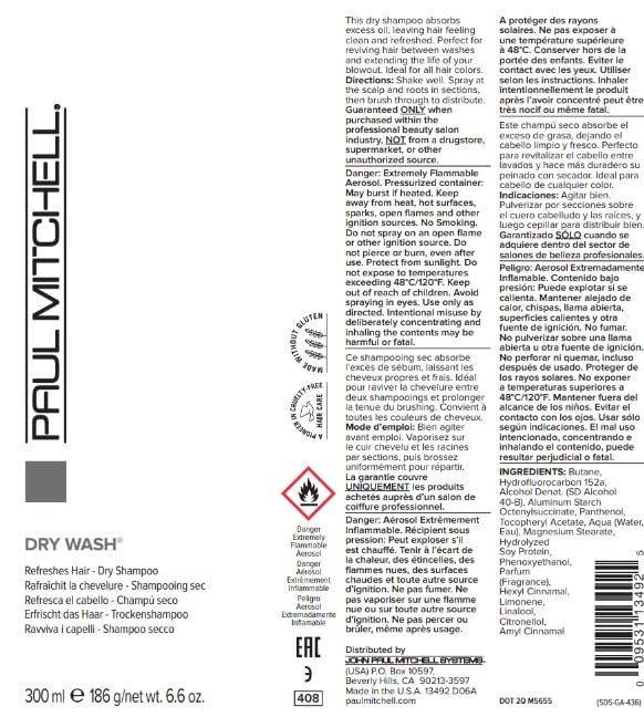 Paul Mitchell Dry Wash Dry Shampoo, Refreshes All Hair Types, 6.6 oz