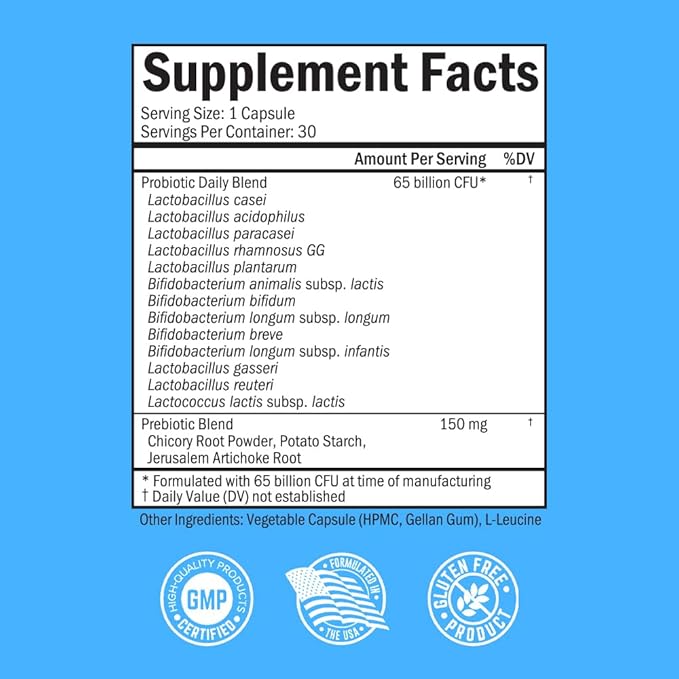 Advanced Daily Men's Multivitamin with Vitamin C A B D3 E and Zinc (1 Month Supply) Plus 65 Billion CFU Daily Probiotic Supplement (1 Month Supply)