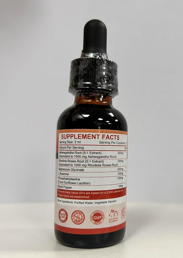 Cortisol Supplement for Women, Cortisol Reducer Detox Manager, Ashwagandha/Rhodiola Rosea/Magnesium Complex for Mood/Focus & Sleep, Maintain Healthy Cortisol Level- 30 Day Vegan Supply