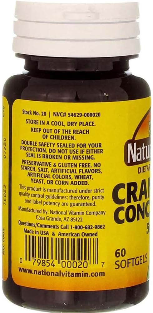 Nature's Blend Cranberry Concentrate 500 mg 60 Sgels