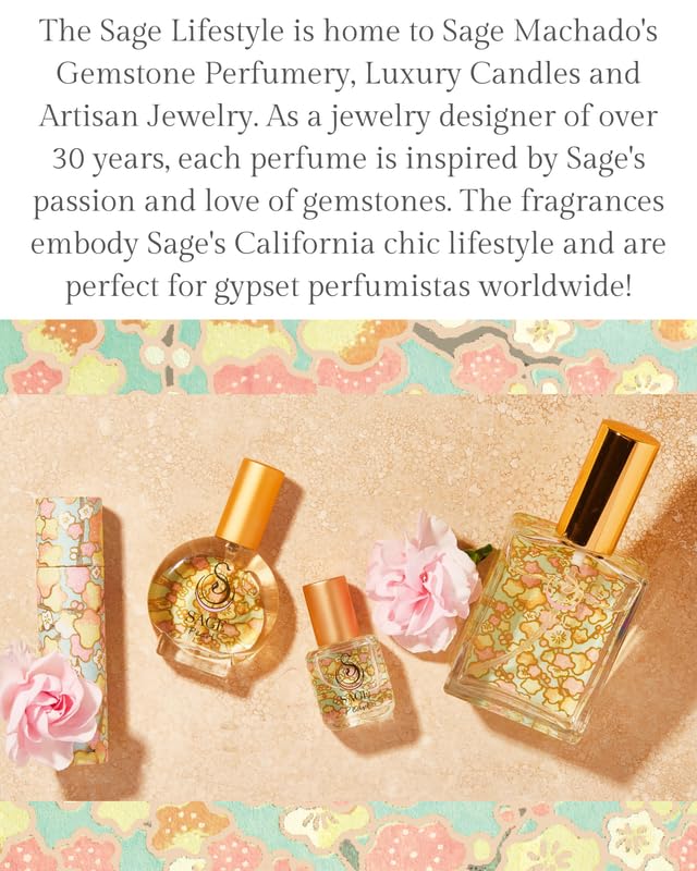 Pearl Organic Perfume Oil Roll On 1/8 oz, Long Lasting Subtle Sandalwood Vanilla Musk Perfume for Women, Vegan and Cruelty-Free Perfume by Sage, Made in USA