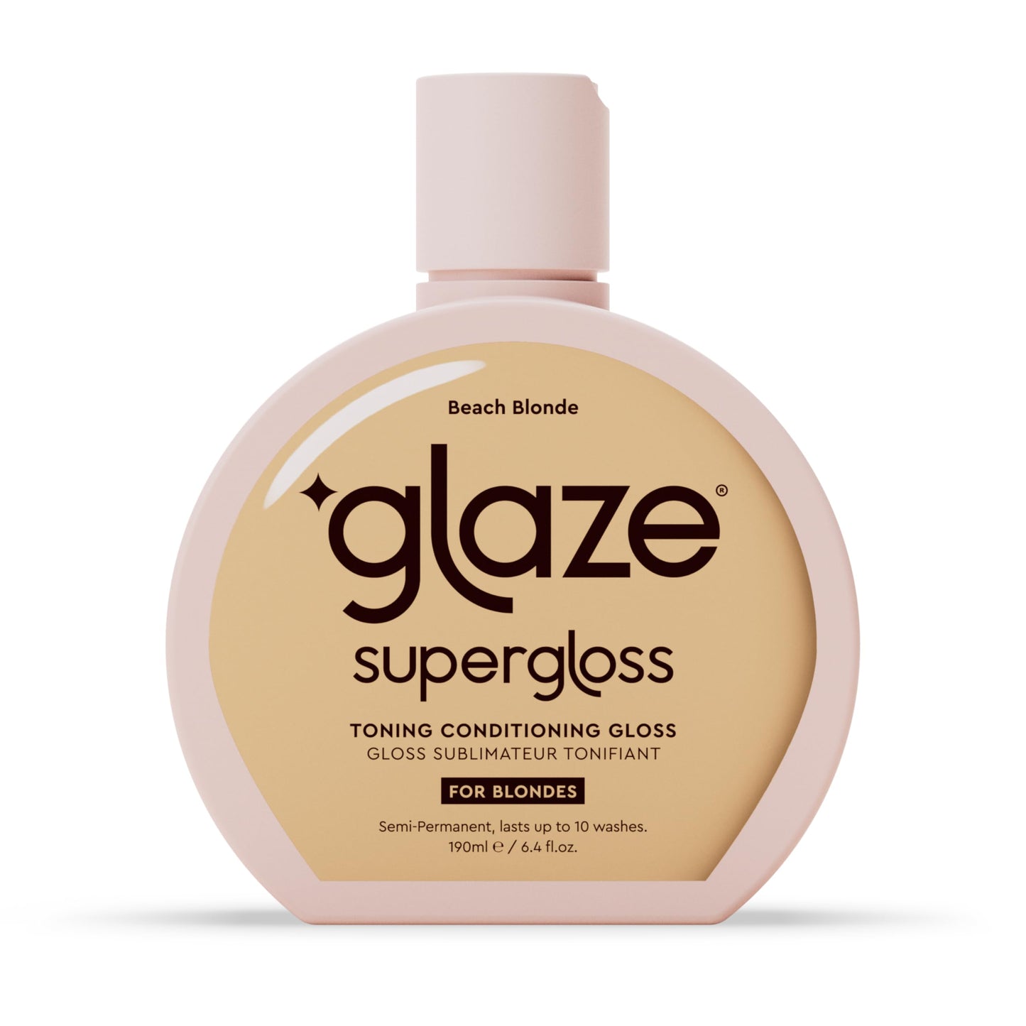 Glaze Super Gloss Color Conditioning Gloss – Beach Blonde for Medium to Dark Blonde Hair – Rinse Out Semi-Permanent Hair Gloss that Enhances Color and Boosts Shine & Hydration
