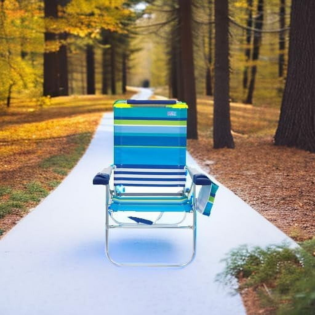 17" Extended Height 4-Position Folding Beach, Camping, Lawn Chair