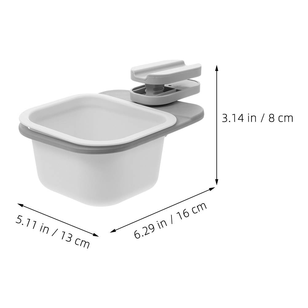 FONDOTIN 2Pack Tiny Small Trash Can Gray ABS Rotatable Simple Design For Dining Table