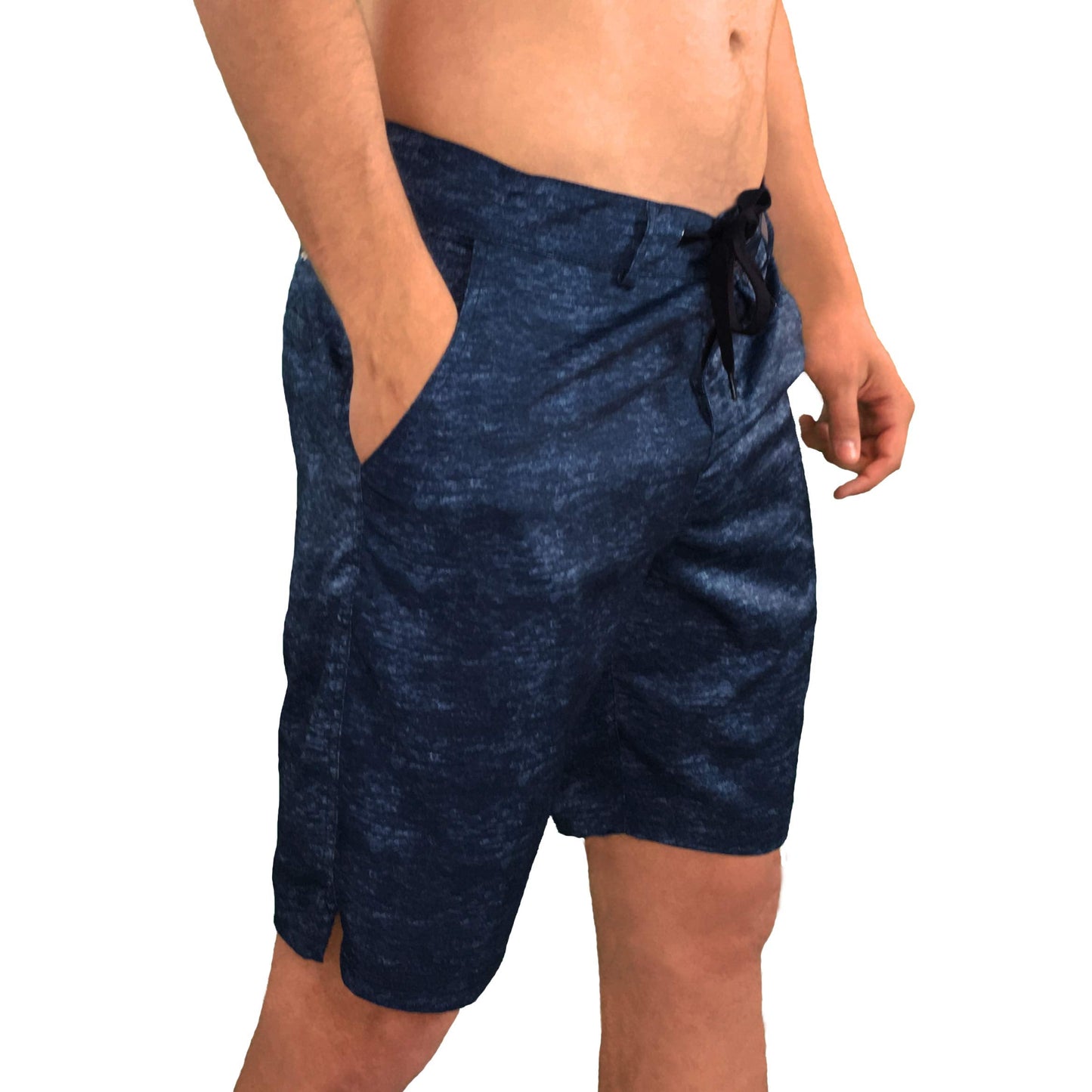 Mens Athletic Shorts, Perfect to be Worn as Mens Boardshorts, Mens Golf Shorts or as Mens Swim Shorts (Navy Granite, 32)