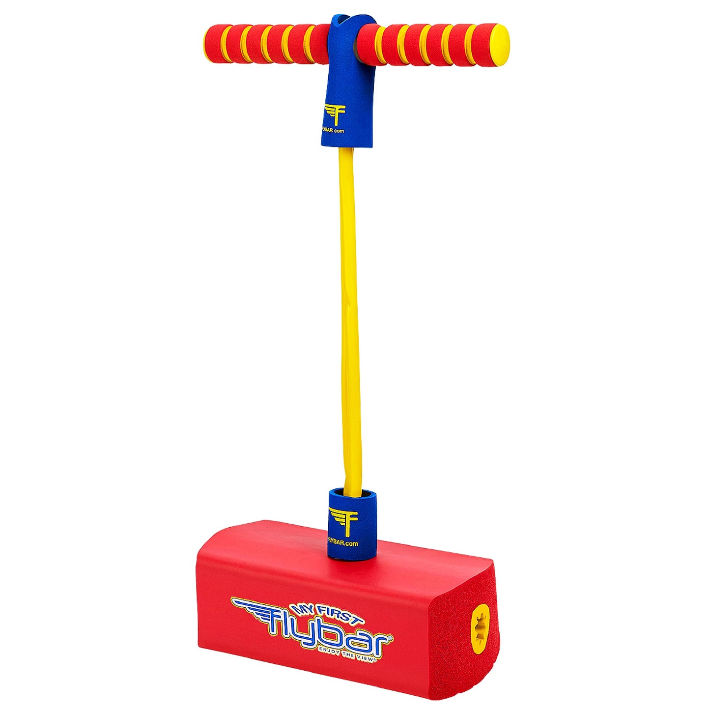 Flybar My First Foam Pogo Jumper for Kids Fun and Safe Pogo Stick for Toddlers, Durable Foam and Bungee Jumper for Ages 3 and up, Supports up to 250lbs (Red)