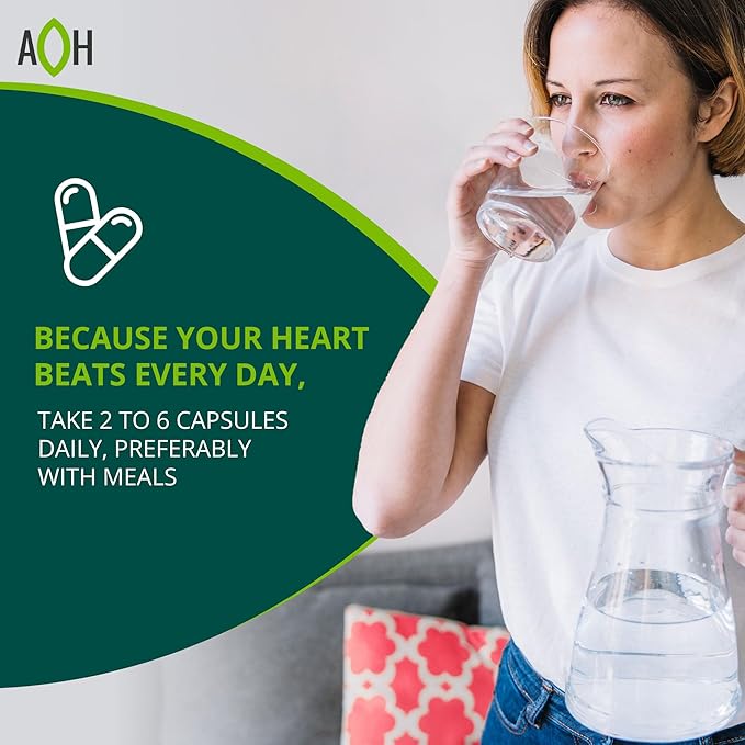 Adapatoheal Blood Pressure Suplement with Adaptogens - Reishi, Ginkgo Biloba, Astragulus & Hawthorn Berry - 700mg - 180 Capsules