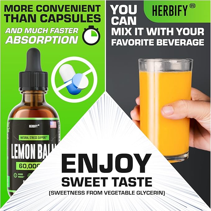 HERBIFY Bundle - K2 and D3 Drops & Lemon Balm Tincture - Bone Strength & Mood Boost