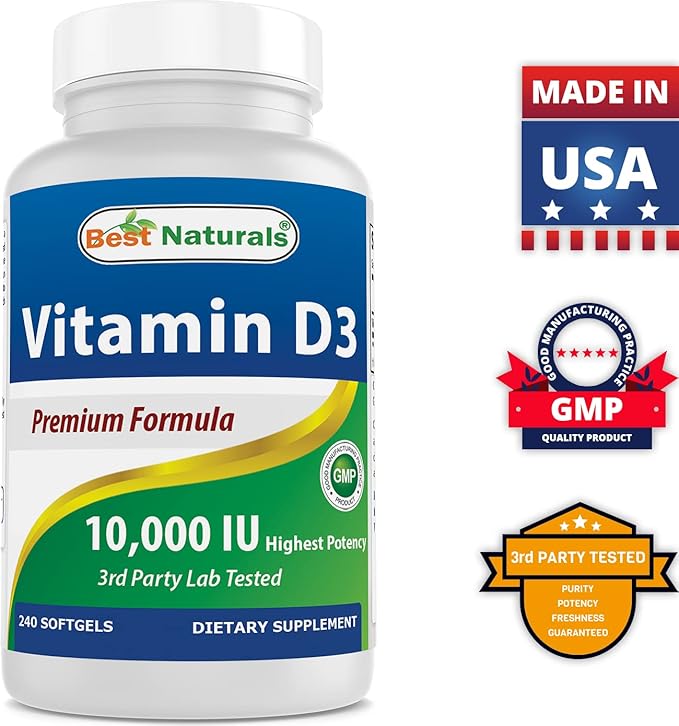 Best Naturals Vitamin B12 6000 mcg & Vitamin D3 10000 IU