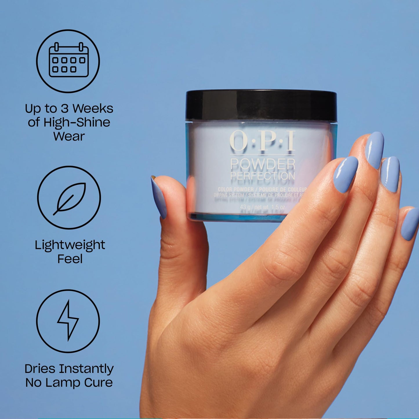 OPI Powder Perfection Let Me Bayou a Drink | Sheer Soft Pink Pearl Nail Dipping Powder | Acrylic Alternative