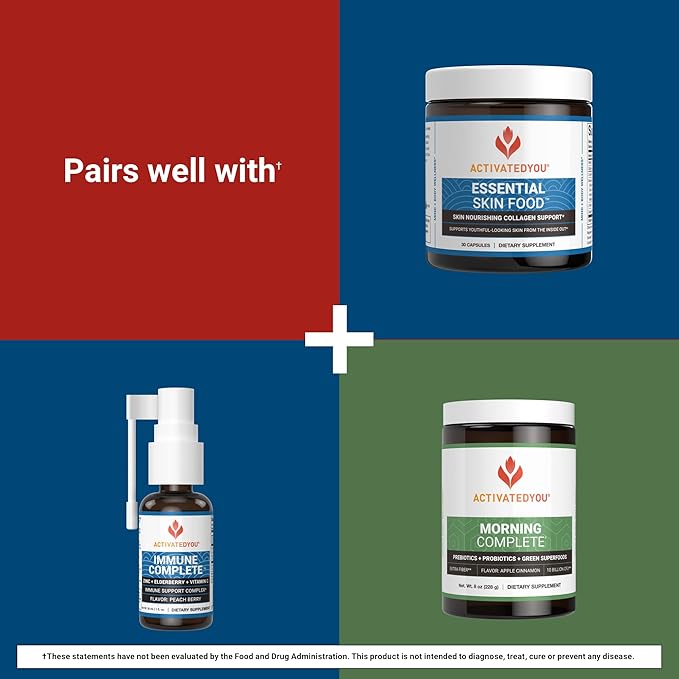 ACTIVATEDYOU Total Bio Reset- Detox Formula for Cleansing & Flushing Digestive System for Radiant Skin & Sustained Energy w/Chlorella, Kiwi Fruit, and Dandelion Root (60 Capsules)